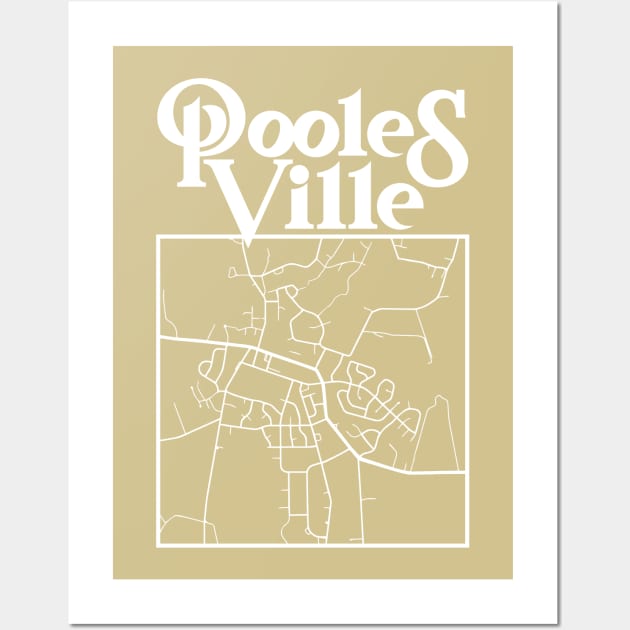Poolesville MD Map Wall Art by polliadesign